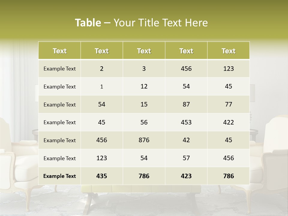 Beige Sofa Apartment PowerPoint Template