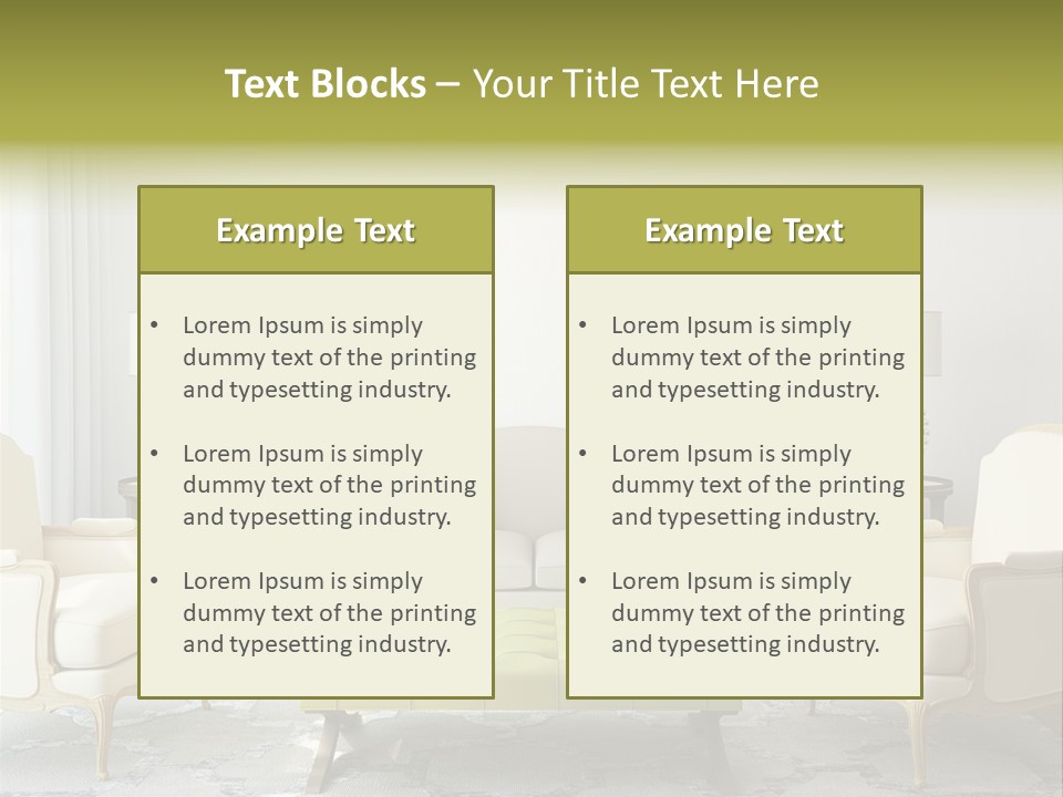 Beige Sofa Apartment PowerPoint Template