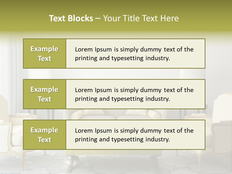 Beige Sofa Apartment PowerPoint Template