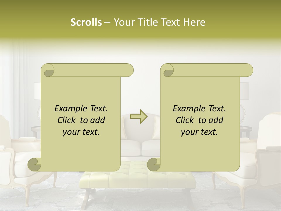 Beige Sofa Apartment PowerPoint Template