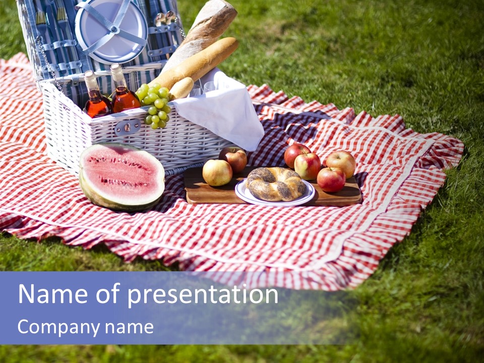 Cane Wine Picnic PowerPoint Template