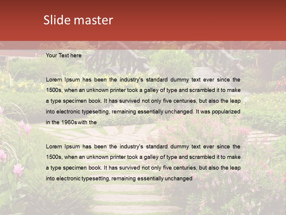 Grass Wood Landscaping PowerPoint Template