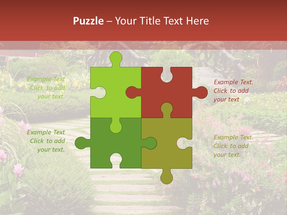 Grass Wood Landscaping PowerPoint Template