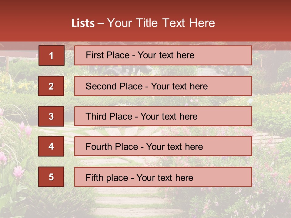 Grass Wood Landscaping PowerPoint Template
