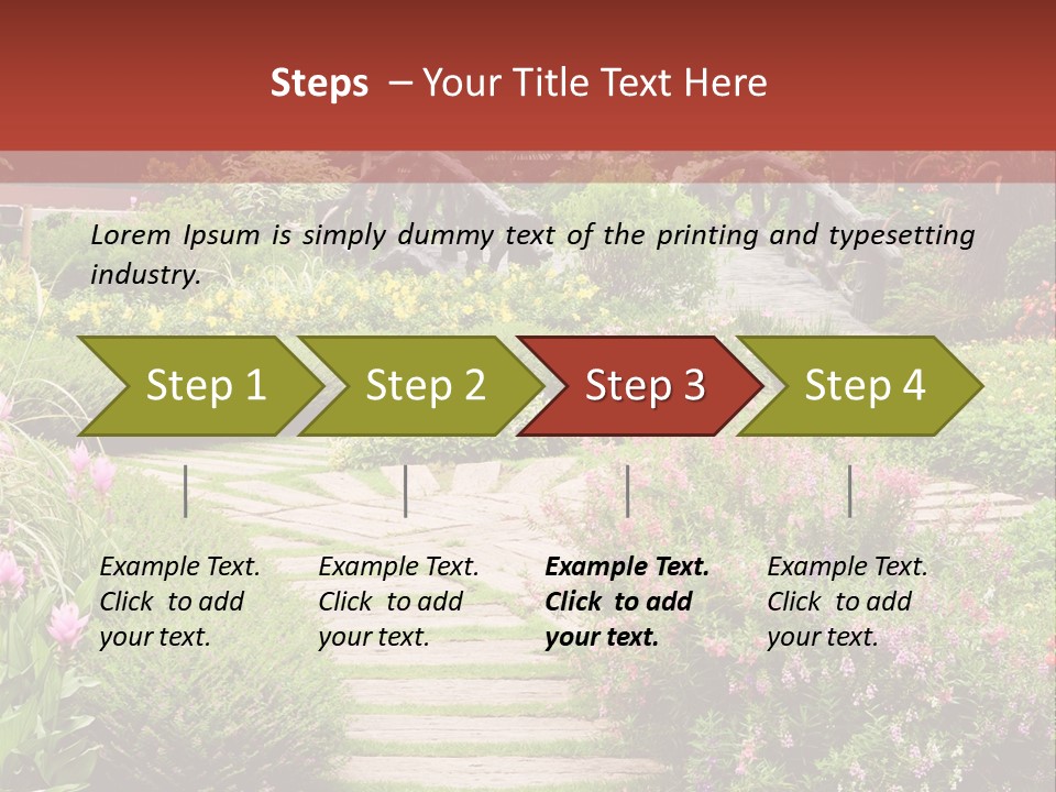 Grass Wood Landscaping PowerPoint Template