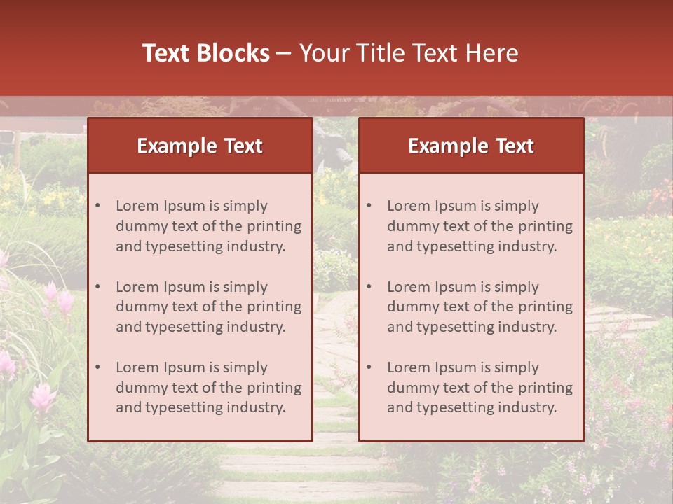 Grass Wood Landscaping PowerPoint Template
