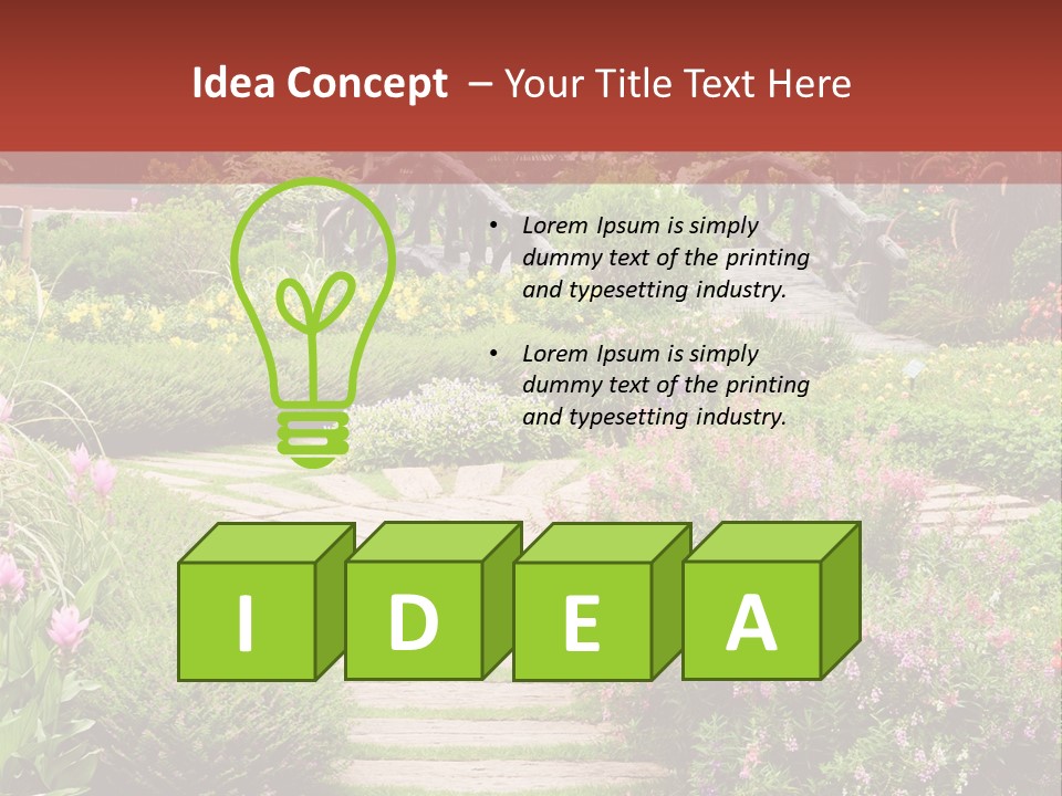 Grass Wood Landscaping PowerPoint Template