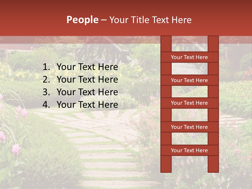 Grass Wood Landscaping PowerPoint Template