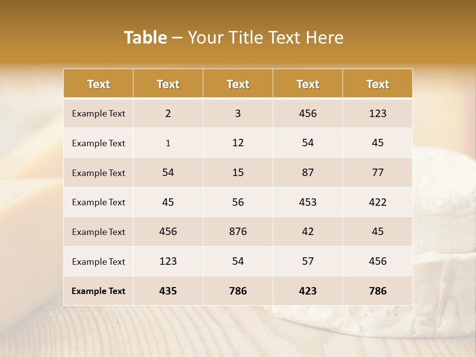 Brie Buffet Board PowerPoint Template