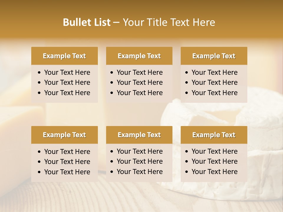 Brie Buffet Board PowerPoint Template