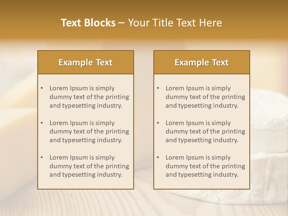 Brie Buffet Board PowerPoint Template