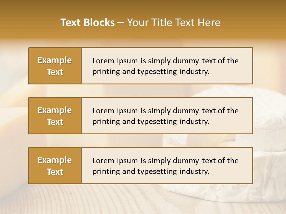 Brie Buffet Board PowerPoint Template