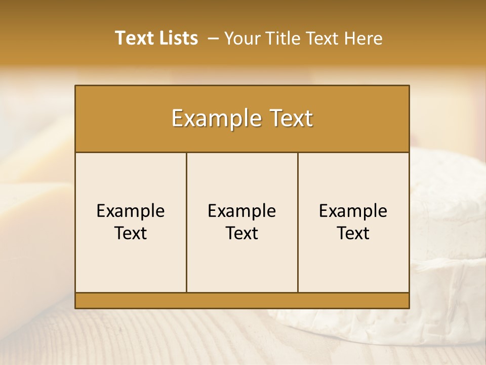 Brie Buffet Board PowerPoint Template