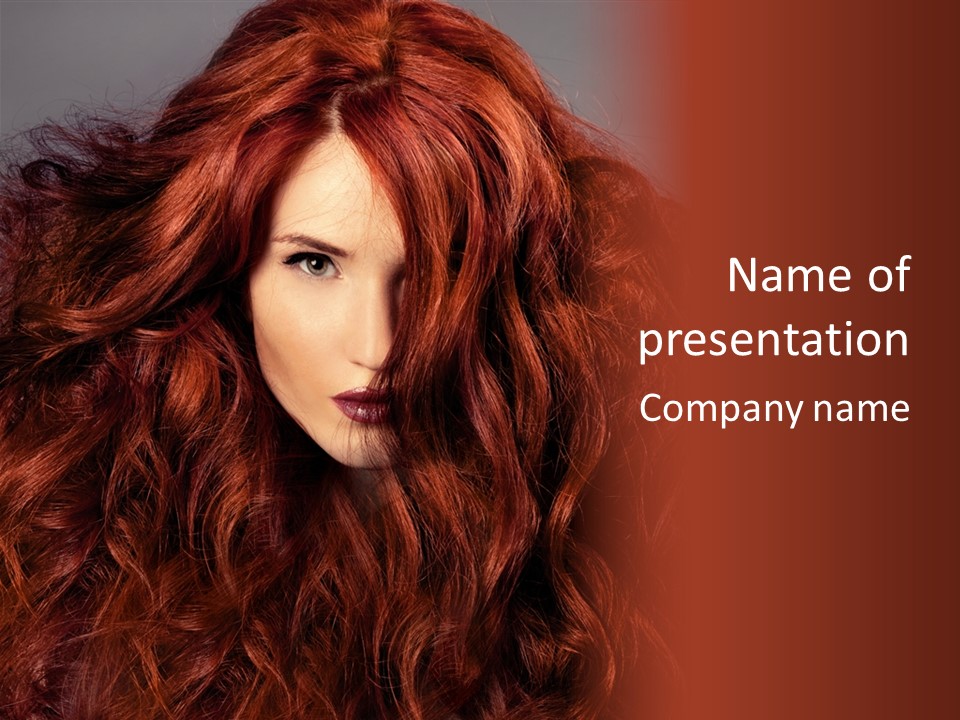 Toned Curly Woman PowerPoint Template