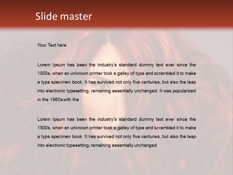 Toned Curly Woman PowerPoint Template