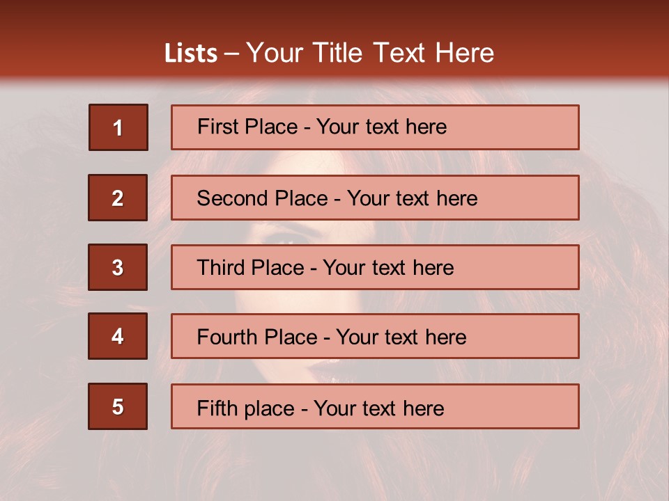 Toned Curly Woman PowerPoint Template