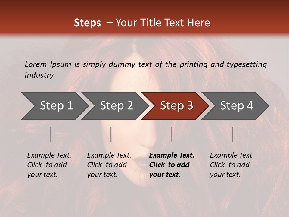 Toned Curly Woman PowerPoint Template