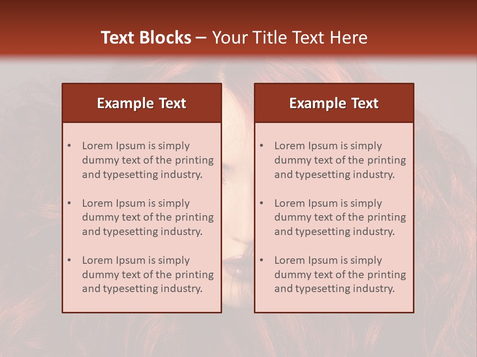 Toned Curly Woman PowerPoint Template