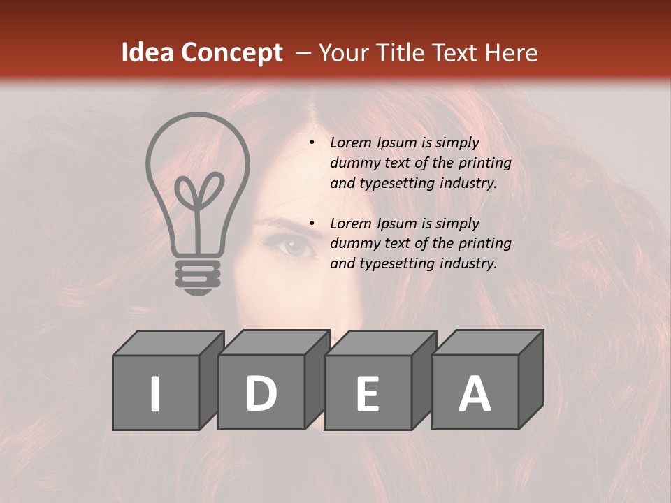 Toned Curly Woman PowerPoint Template