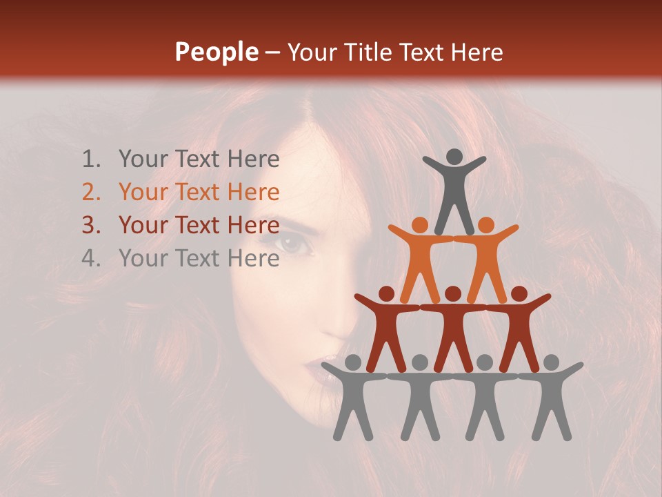 Toned Curly Woman PowerPoint Template