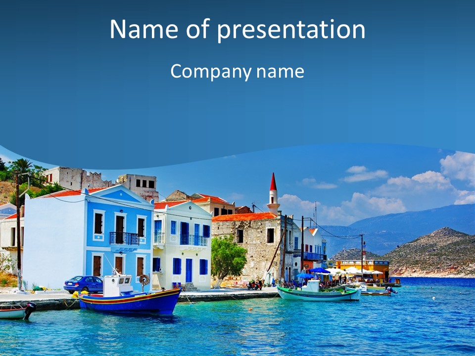 Summer View Lagoon PowerPoint Template