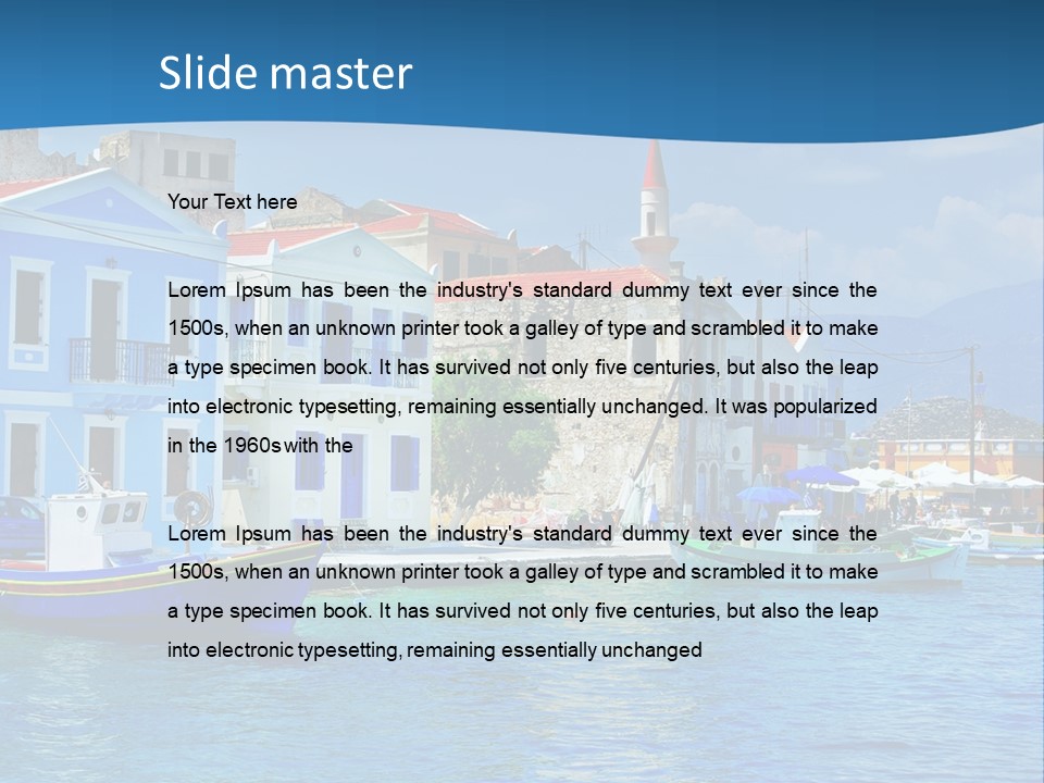 Summer View Lagoon PowerPoint Template