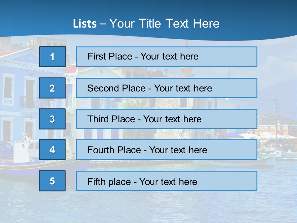 Summer View Lagoon PowerPoint Template