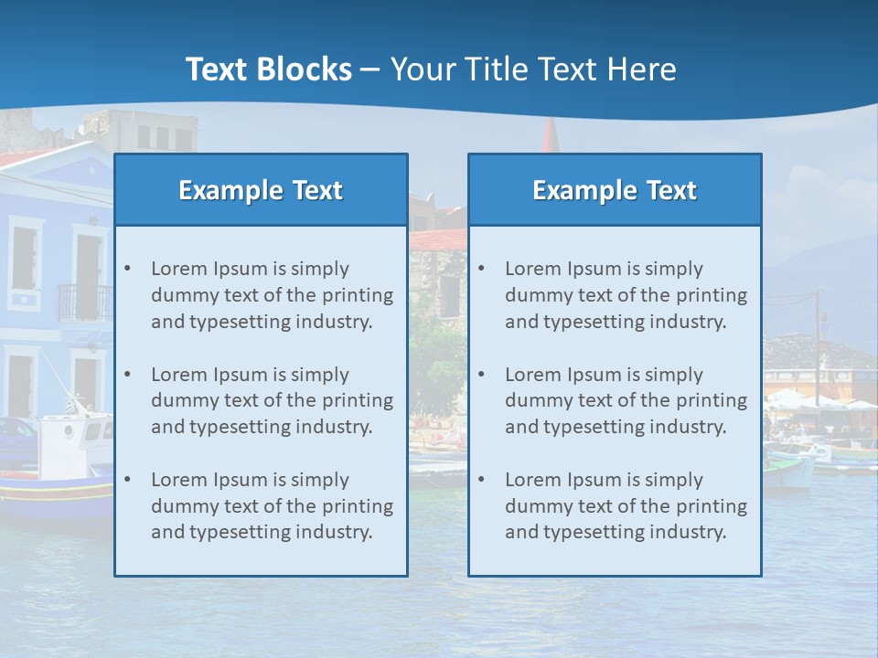 Summer View Lagoon PowerPoint Template