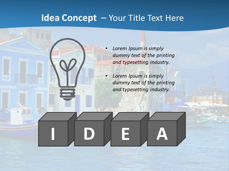 Summer View Lagoon PowerPoint Template