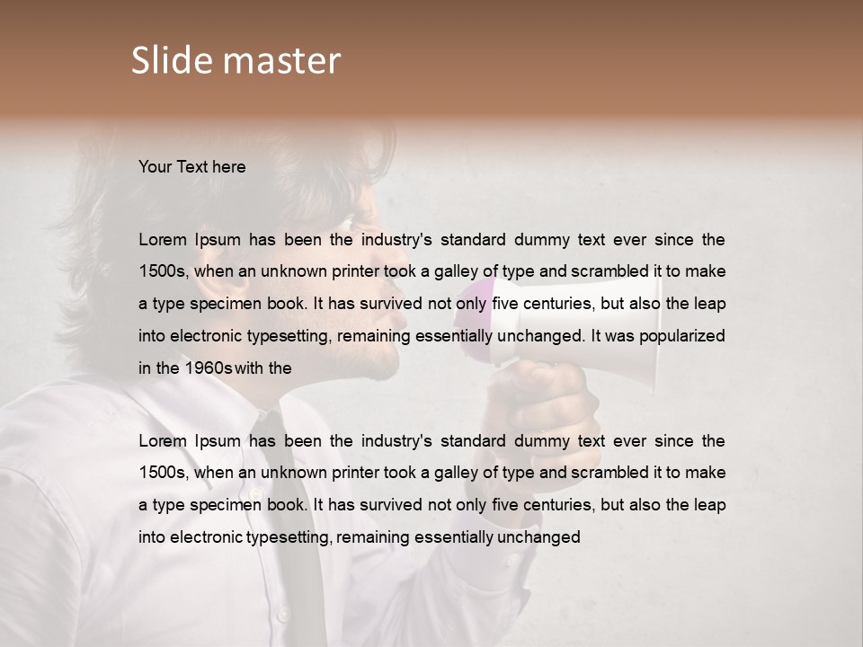 Lawn Caucasian Career PowerPoint Template