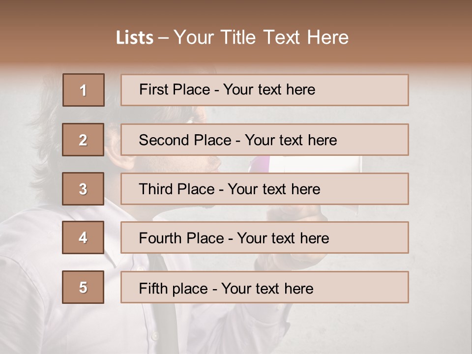 Lawn Caucasian Career PowerPoint Template