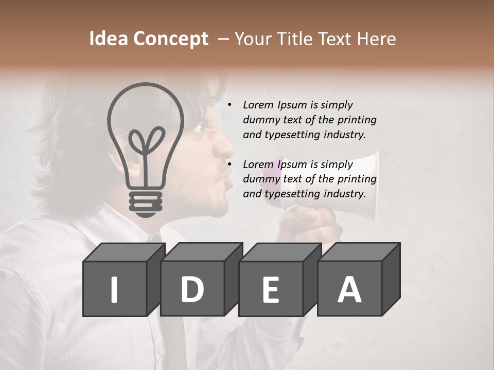 Lawn Caucasian Career PowerPoint Template