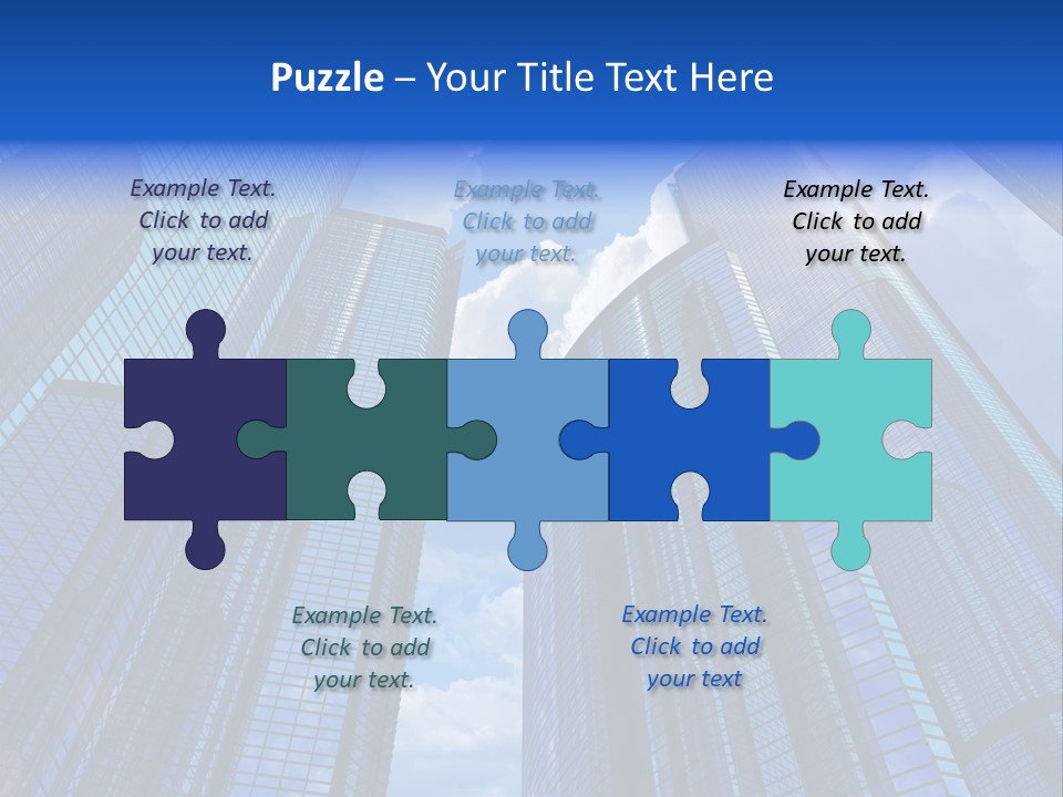 Cloud Bank Exterior PowerPoint Template