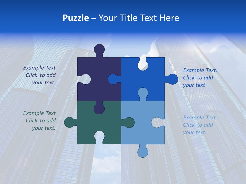 Cloud Bank Exterior PowerPoint Template