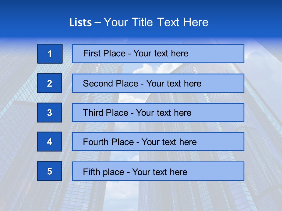 Cloud Bank Exterior PowerPoint Template