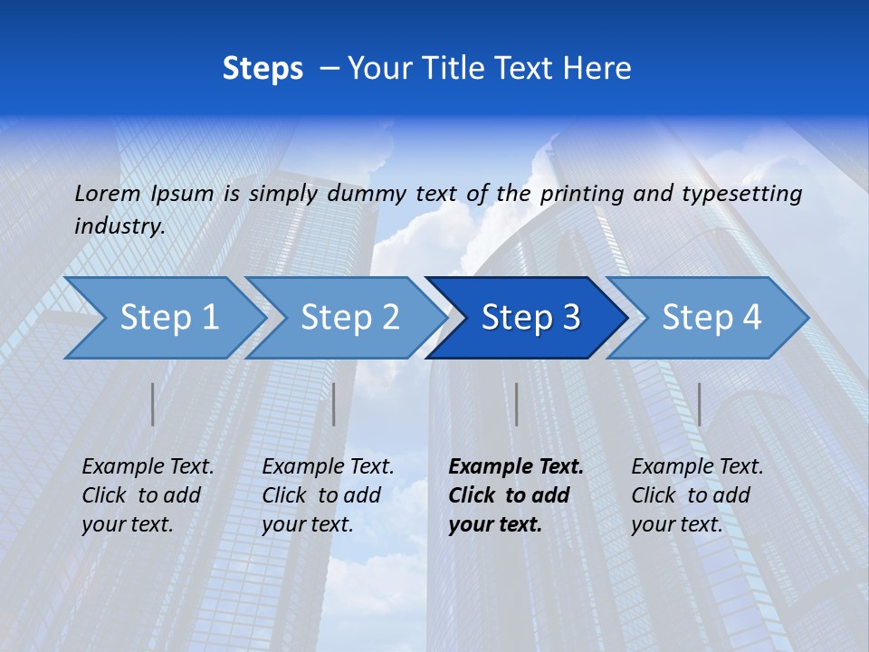 Cloud Bank Exterior PowerPoint Template