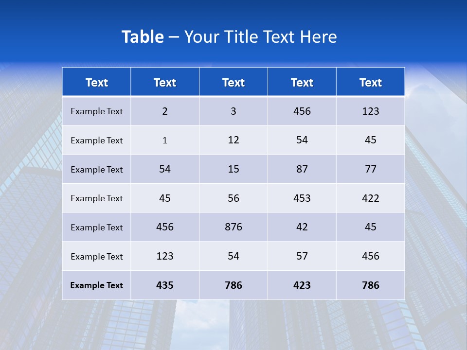 Cloud Bank Exterior PowerPoint Template