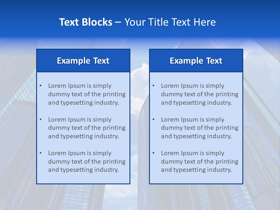 Cloud Bank Exterior PowerPoint Template