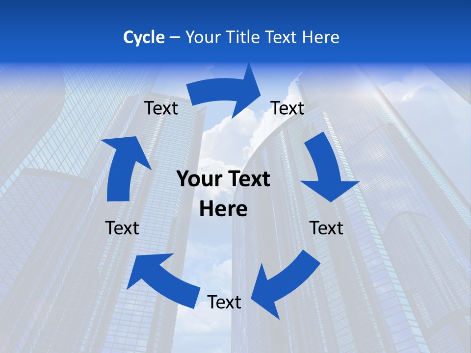 Cloud Bank Exterior PowerPoint Template