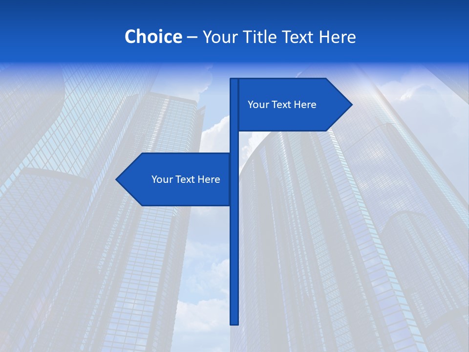 Cloud Bank Exterior PowerPoint Template