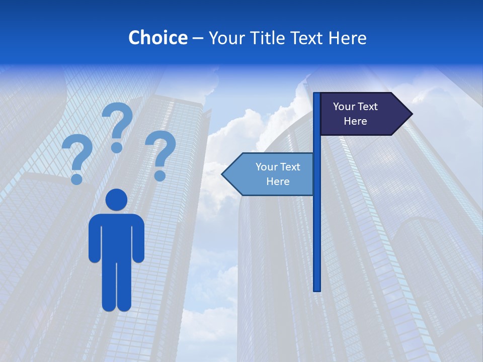 Cloud Bank Exterior PowerPoint Template