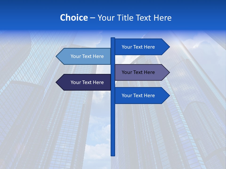 Cloud Bank Exterior PowerPoint Template