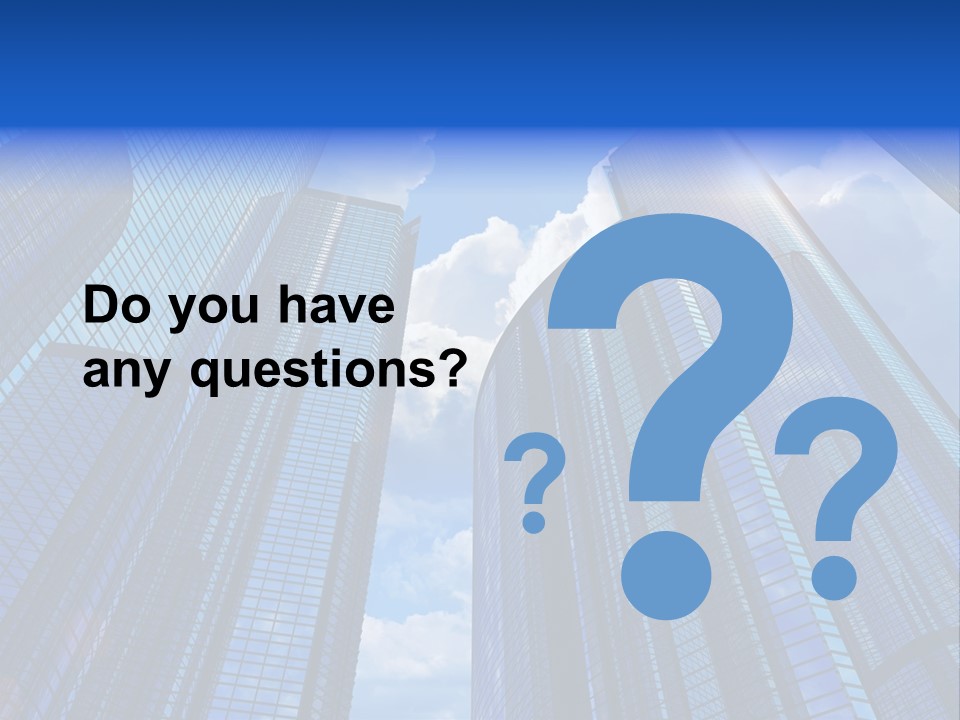 Cloud Bank Exterior PowerPoint Template