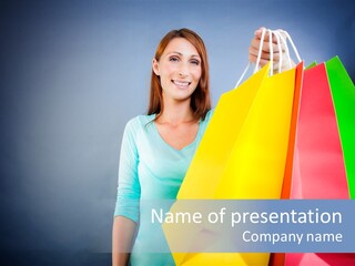 Woman Business Bag PowerPoint Template