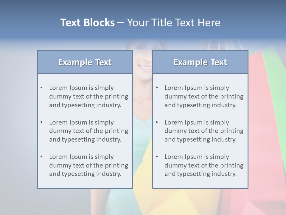 Woman Business Bag PowerPoint Template