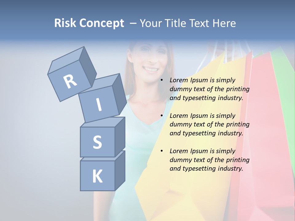 Woman Business Bag PowerPoint Template