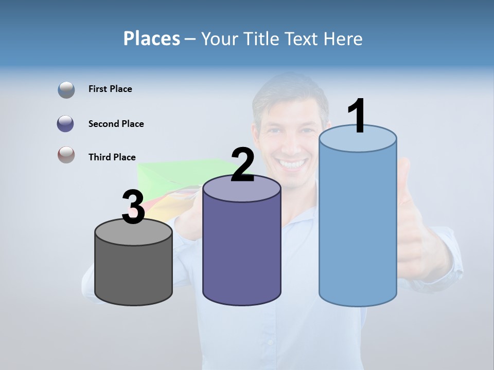 Rejoice Donate Man PowerPoint Template