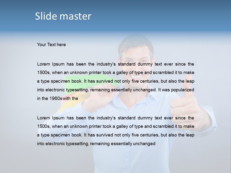 Rejoice Donate Man PowerPoint Template