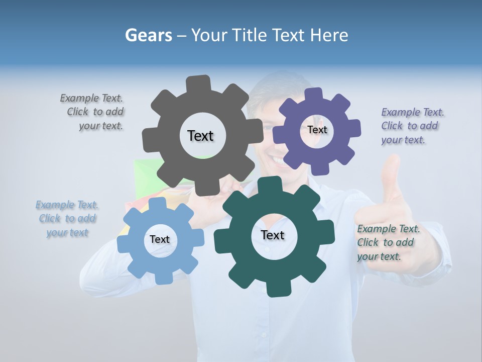 Rejoice Donate Man PowerPoint Template