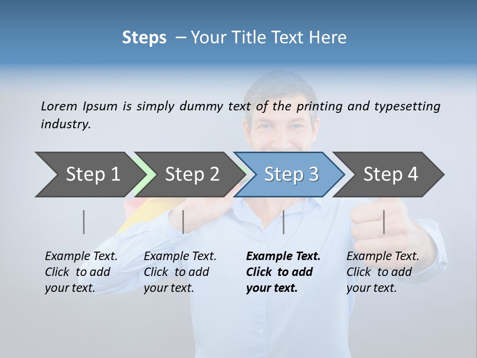 Rejoice Donate Man PowerPoint Template